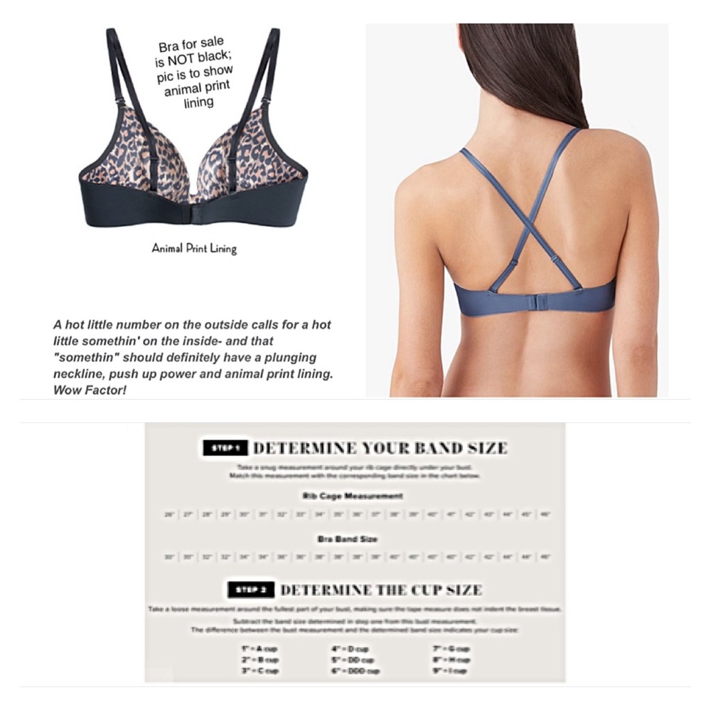 WACOAL Convertible Push-Up Bra 34B b.tempted b.wow’d Vintage Indigo SOLD OUT - Picture 9 of 10